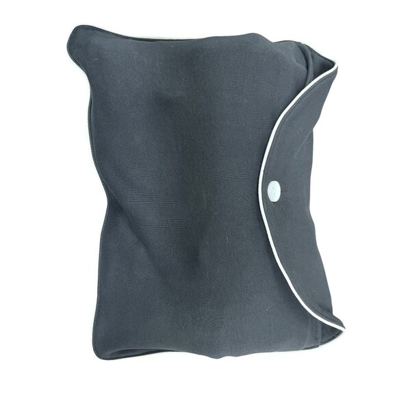 Goelia Womens Black Button-Up Pajama Set With White Piping Trim Sz 4 - New - Picture 11 of 14